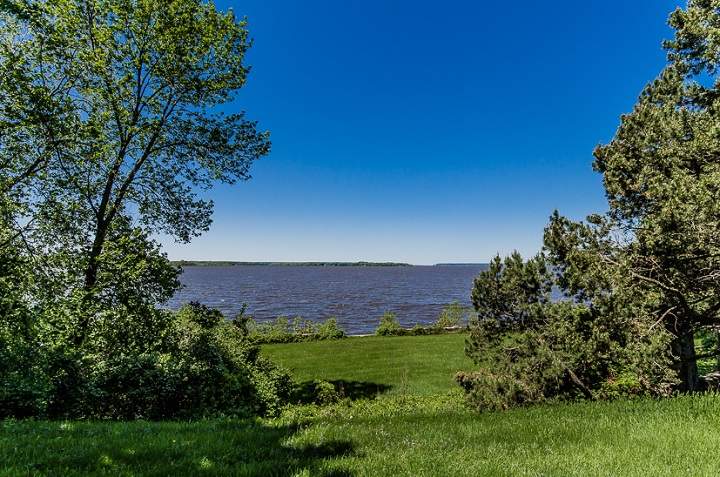 The waterfront property is located on the Lake of Two Mountains.