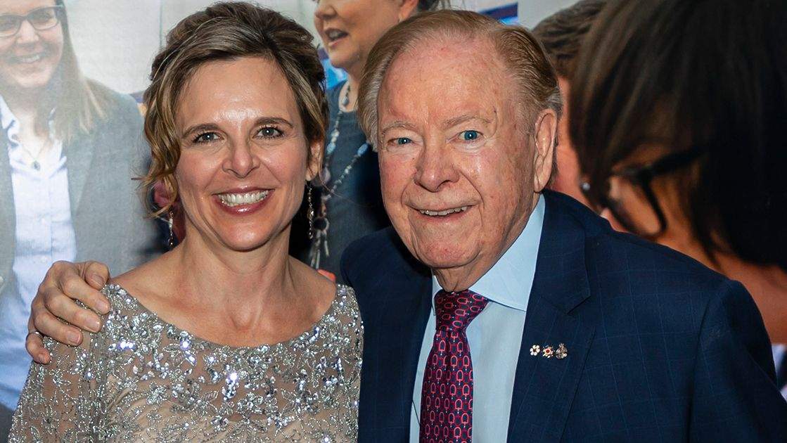 Edmonton Public Library CEO Pilar Martinez and Stanley A. Milner.
