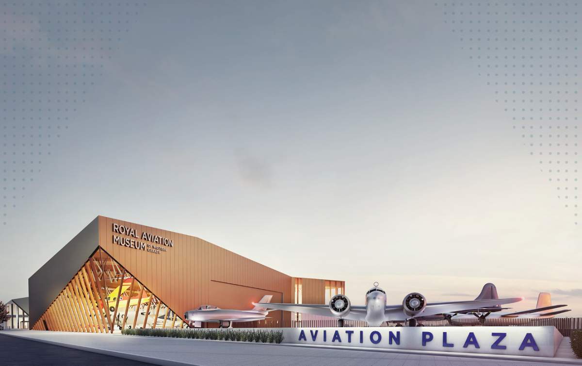 A rendering of what the new Royal Aviation Museum of Western Canada will look like when it opens next year.