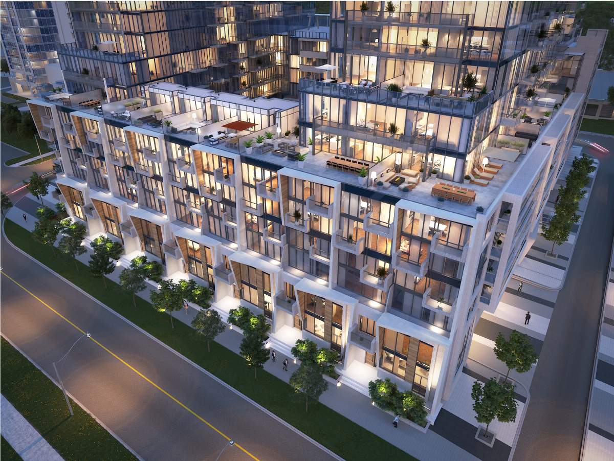 A rendering of phase 1 townhomes in the M2M development project in Toronto’s Newtonbrook neighbourhood (Photo: Courtesy of Aoyuan International)
