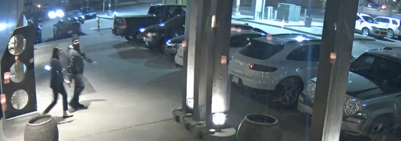 Calgary police are hoping to speak with the woman seen in this picture in regards to a double homicide from April 2019.