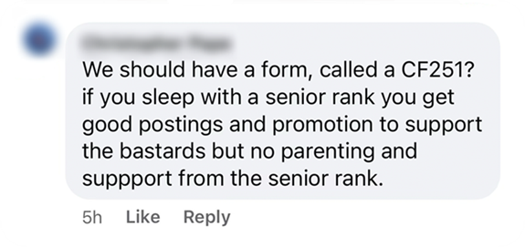 Posts in private military police Facebook group mock woman at heart of Vance allegation - image