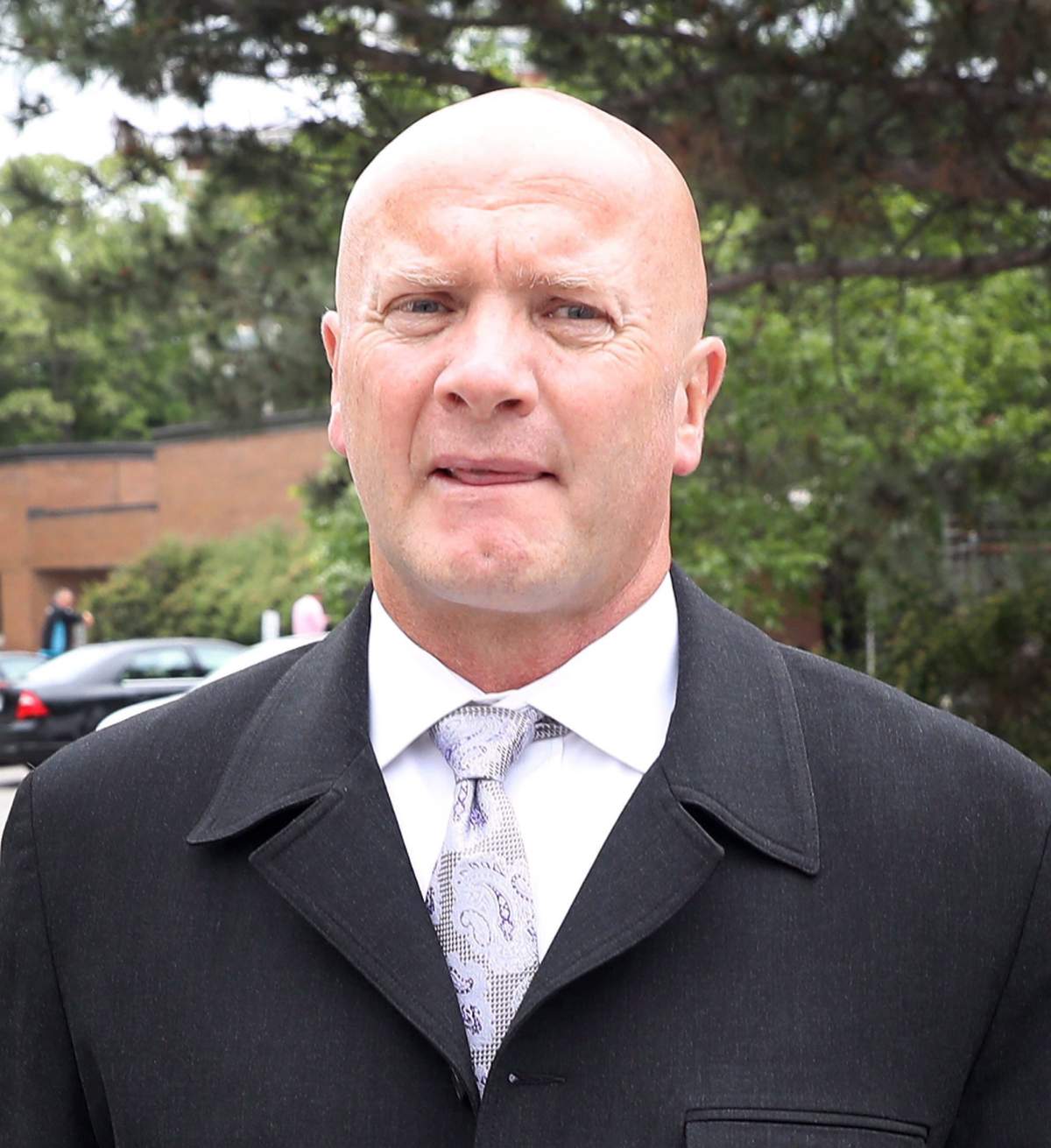 Christopher Robertson  leaves court in Peterborough, Ont., Wednesday, June 8, 2016 after being found not guilty on a charge of sexual assault. Robertson, now a former Peterborough Police Service constable, is face new charges of sexual assault.