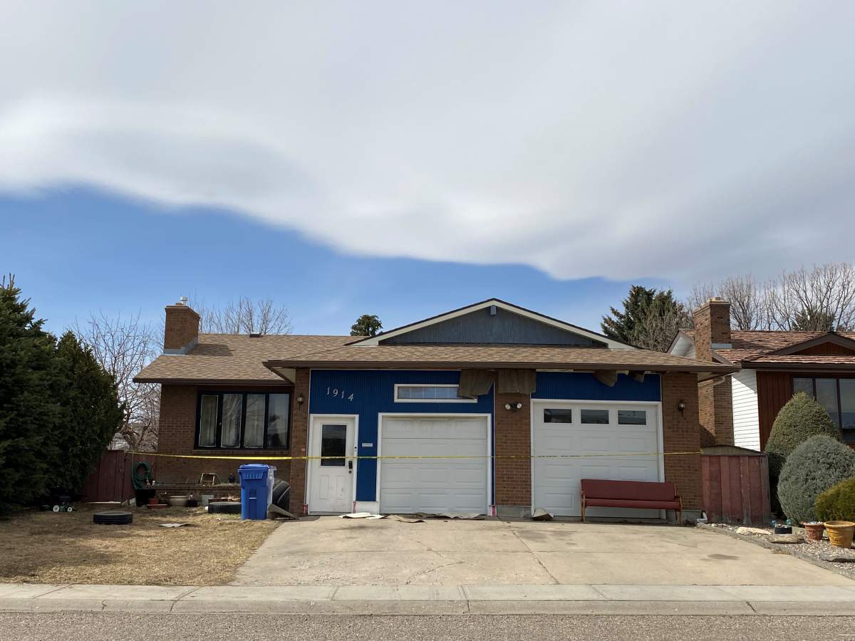 House fire in south Lethbridge on April 2, 2021.