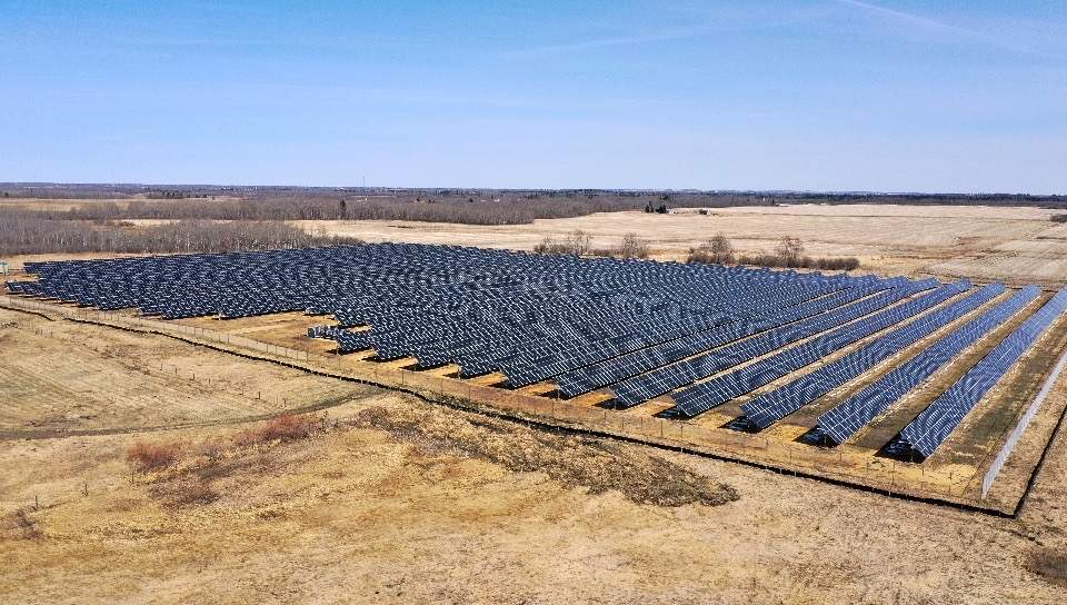 The solar farm on Montana First Nation in Maskwacis, Alta.