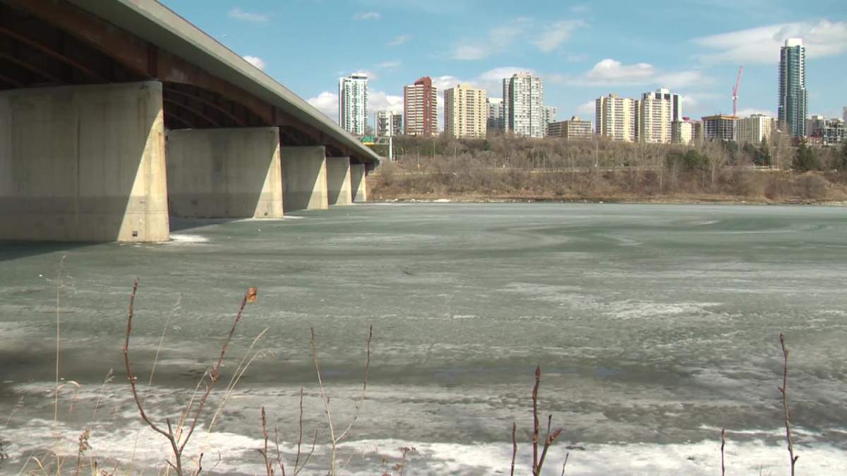 The Groat Road bridge over the North Saskatchewan River on Tuesday, April 6, 2021.