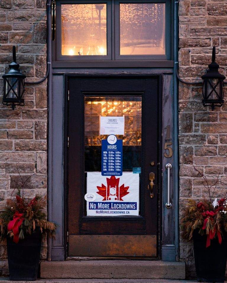 South Branch Bistro in Kemptville, Ont., is closed after hosting an anti-lockdown protest last month.