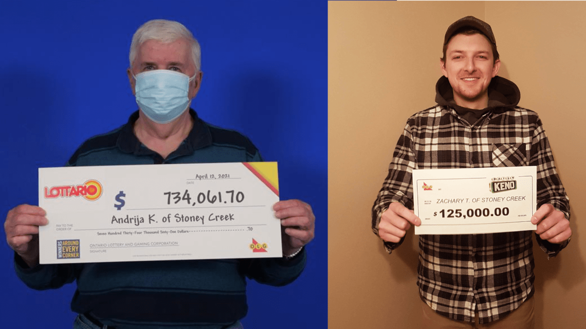 Andrija Konjek and Zachary Thomas were six-figure winners in two separate OLG lottery games in March 2021.