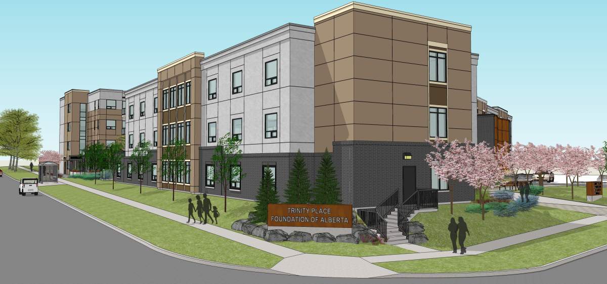 A rendering of the Calgary seniors’ complex in Temple.