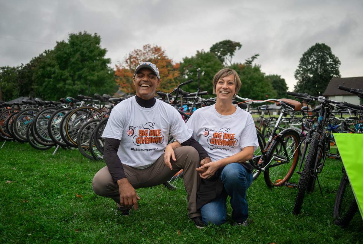 Co-founders of Big Bike Giveaway, Shayne and Monica Hodgson.