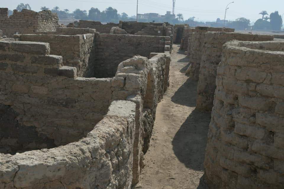 A street in the ancient city of Aten is shown near Luxor in Egypt.