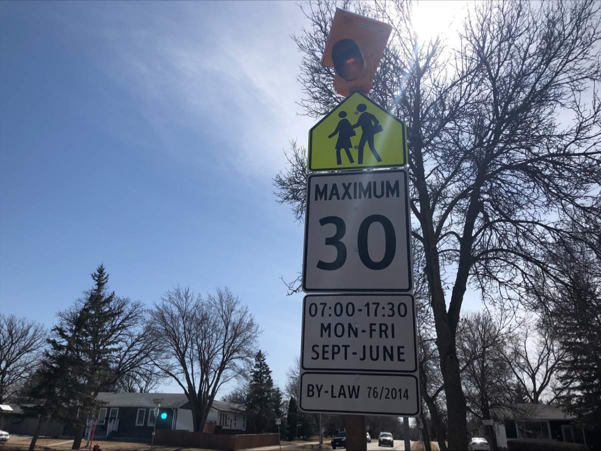 The first set of gifted flashing school zone lights was installed in Winnipeg two years ago.