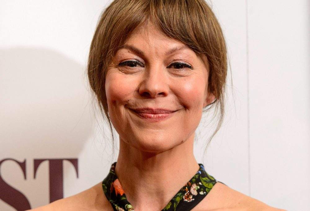 Helen McCrory is shown at the premiere of 'Their Finest' at the BFI Southbank in London on April 12, 2017.