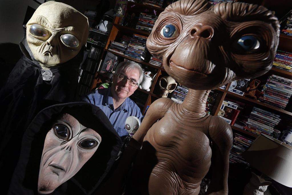 Chris Rutkowski, Canada’s foremost UFO expert, is photographed in his Winnipeg home on Saturday, Oct. 29, 2016.