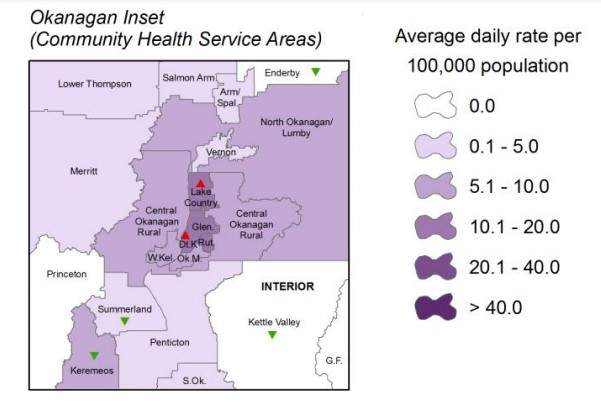 Average daily case rate per 100,000 population for May 4 – 10, 2021.