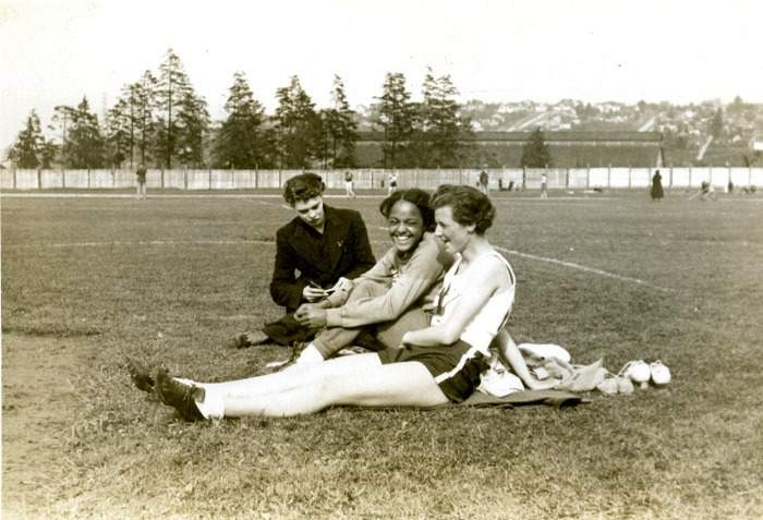 Barbara Howard with her high school classmates in May 1936