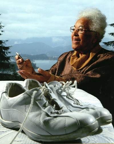 Barbara Howard in her later years as she began receiving recognition for her track career
