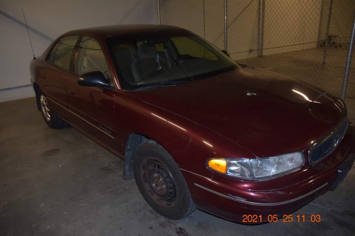 The suspect vehicle was found in Langley with stolen plates.