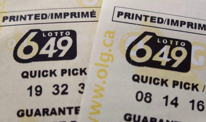 File photo of Lotto 649 tickets.