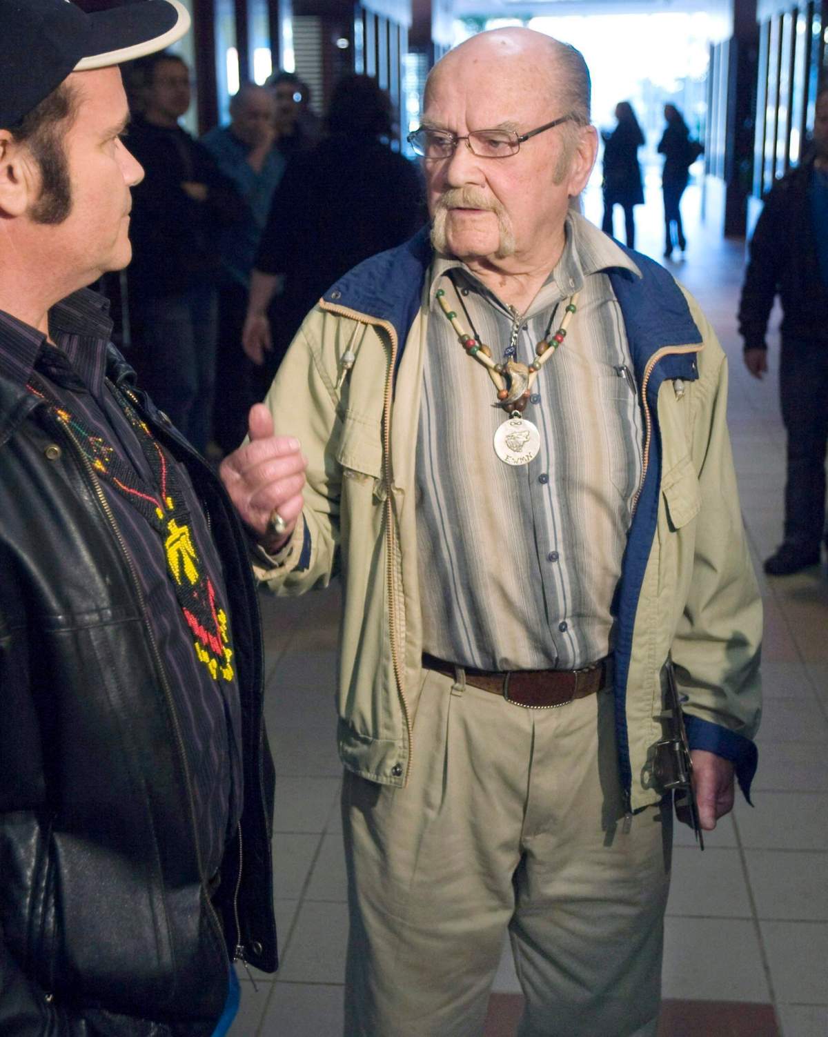 Jackie Vautour stands outside court during an ongoing case involving clam digging, in Moncton, N.B. on Monday, April 12, 2010. 