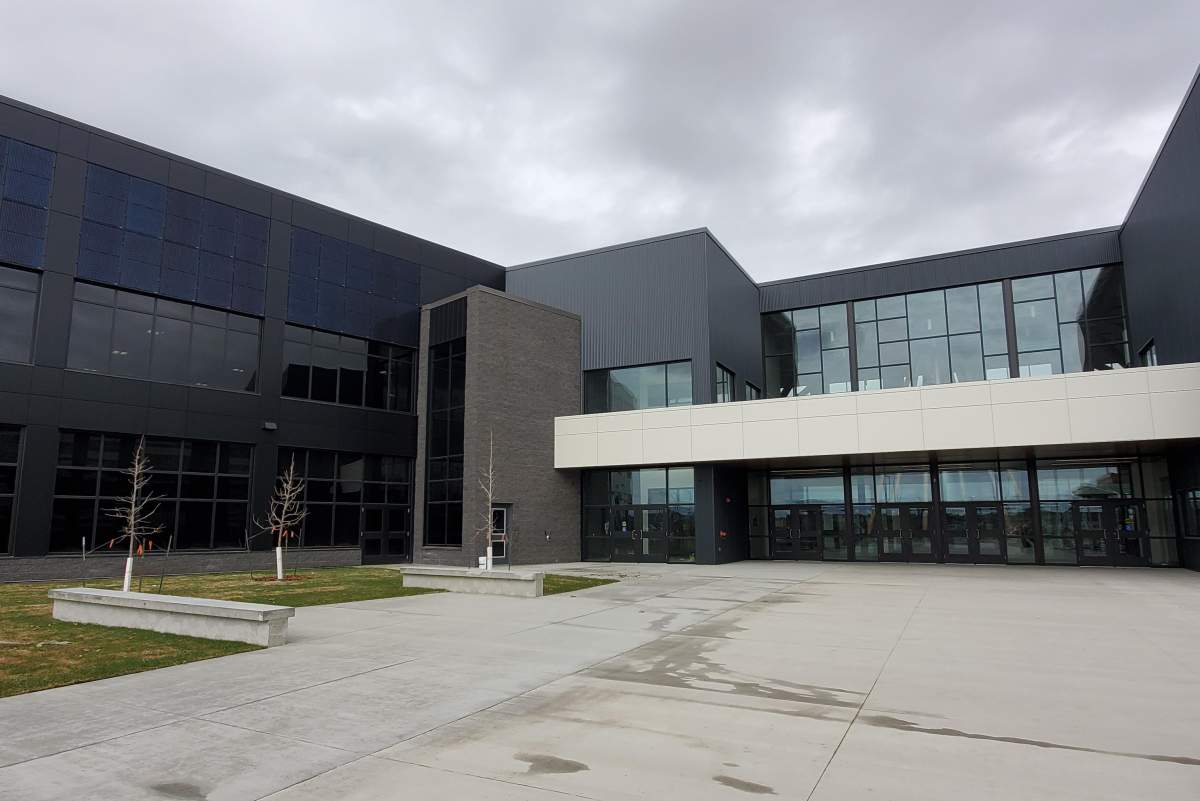Dr. Anne Anderson School and Community Centre (11810 35 Avenue SW) is located just off James Mowatt Trail in southwest Edmonton’s Desrochers neighbourhood.