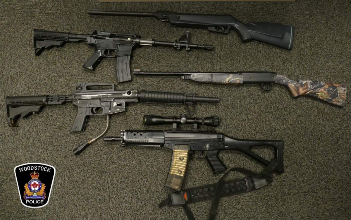 According to police, officers seized four prohibited weapons, 11 replica firearms, one handgun, two shotguns, five rifles, over 1000 rounds of ammunition.