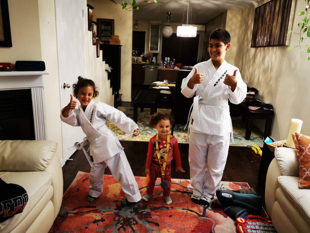 Mother Rana Ahmed’s three children Elias, Alina and Omar | Photo courtesy Rana Ahmed