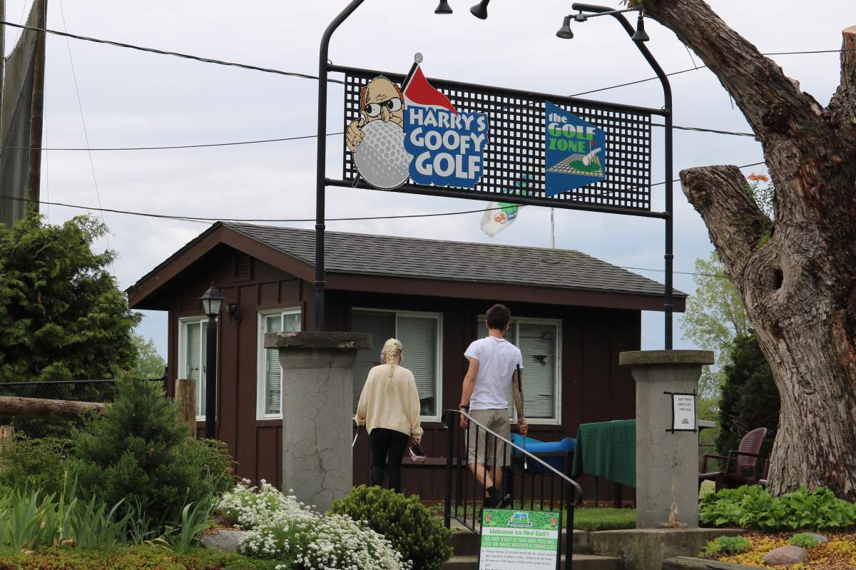 People were out enjoying mini golf at East Park London Saturday after the province reopened golf courses on May 22, 2021