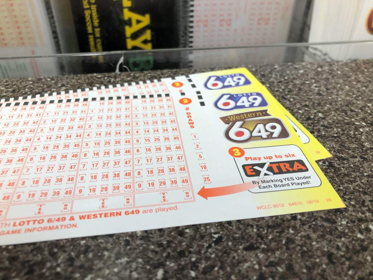 LOTTO 6/49 slips.