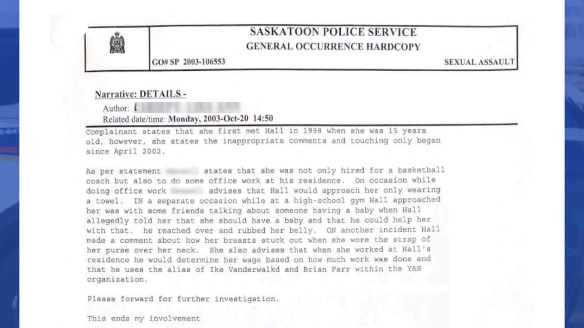 SPS Documents obtained through a freedom of information request and provided to Global News.