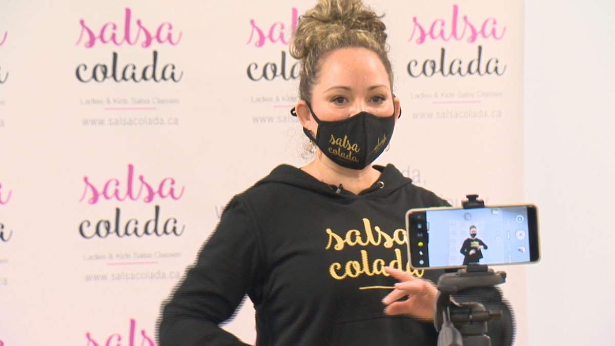 Juliany Qureshi, owner of Salsa Colada, has pivoted to stream dance lessons online and has developed a plan for distanced in-person classes. But she says she is having trouble recahing the 8-person limit currently placed on such activities.