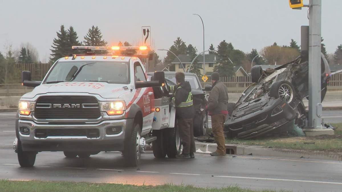 Edmonton police are looking for anyone who may have witnessed, or may have dashcam video of a collision in the area of 91 Street and Whitemud Drive Friday, May 7, 2021.