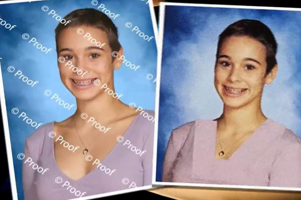 Bartram Trail High School student Zoe Iannone is shown in her unedited yearbook photo, left, and in the final edited image on the right.