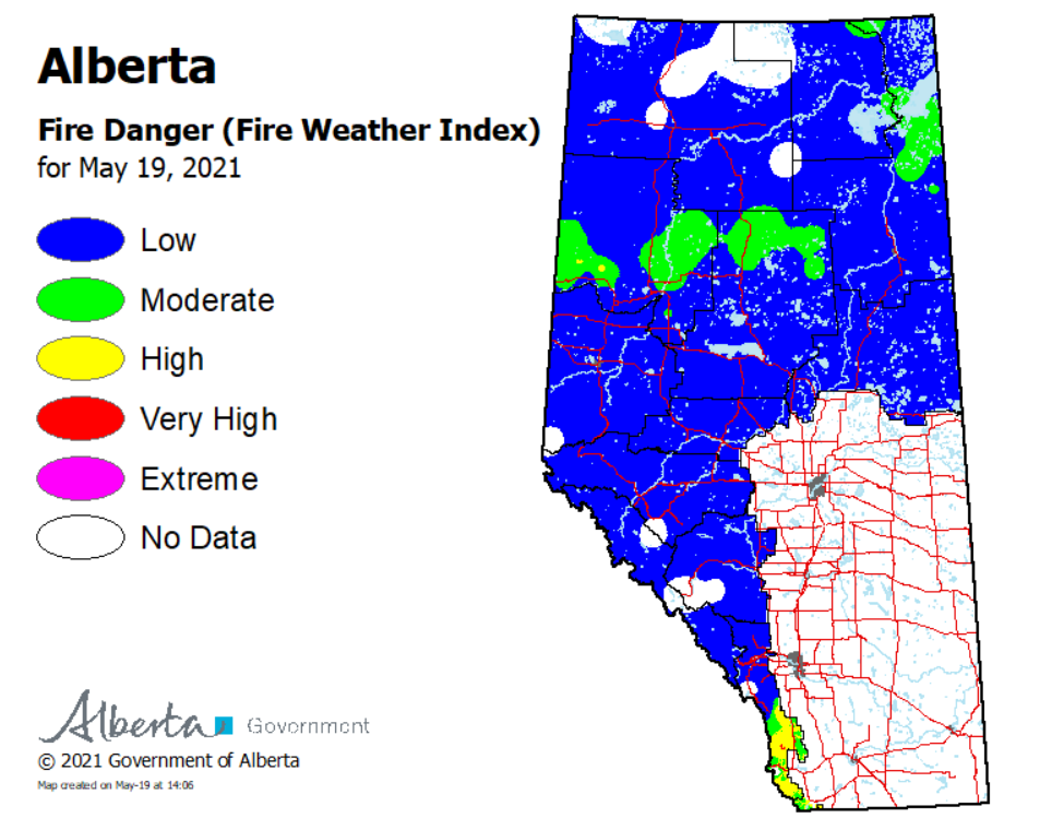 May 2021 Fire Danger Map
