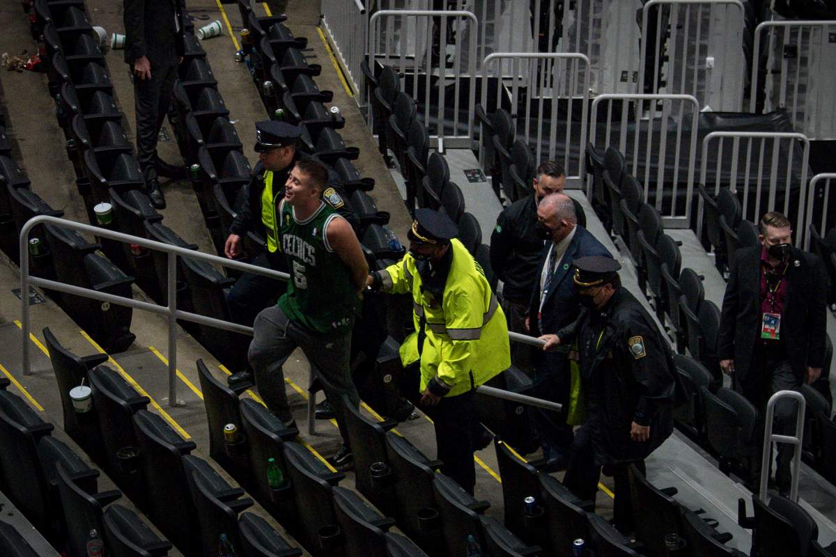 Fan arrested