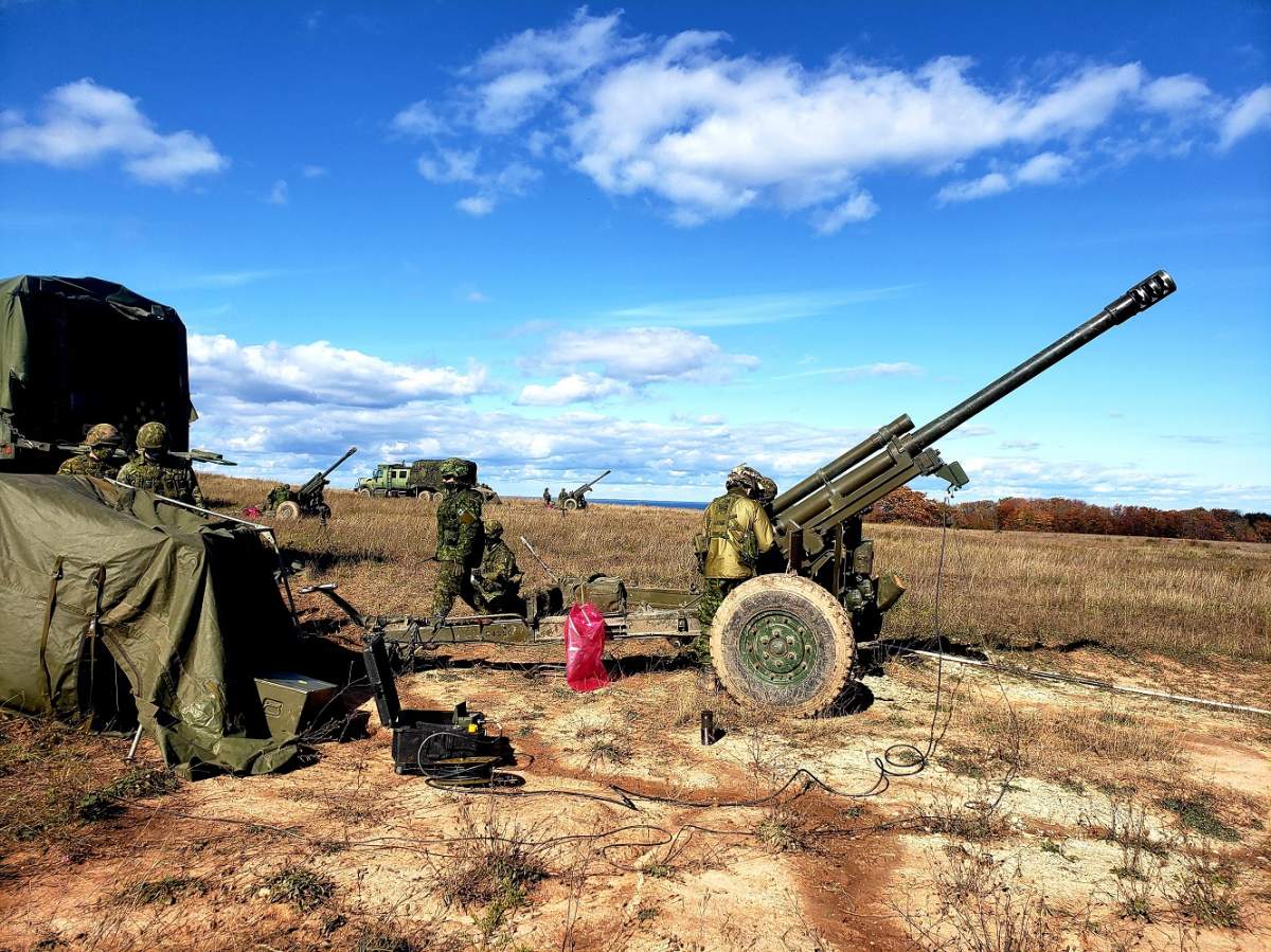 Artillery training will begin on Friday evening in Guelph. 