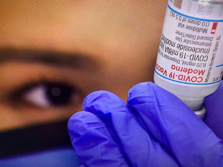 A Moderna COVID-19 vaccine dose in Toronto.