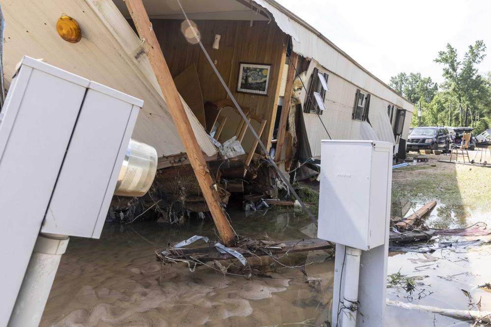 The home at lot 226, owned by Larry and Sally Higgins, was destroyed by heavy flooding Saturday night at 2823 Hunter Creek Road, Sunday, June 20, 2021, in Northport, Ala.