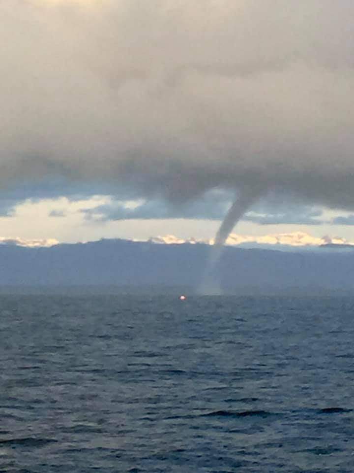 Waterspout spotted off the shores of Powell River early in the morning on Wednesday, June 9th 2021
