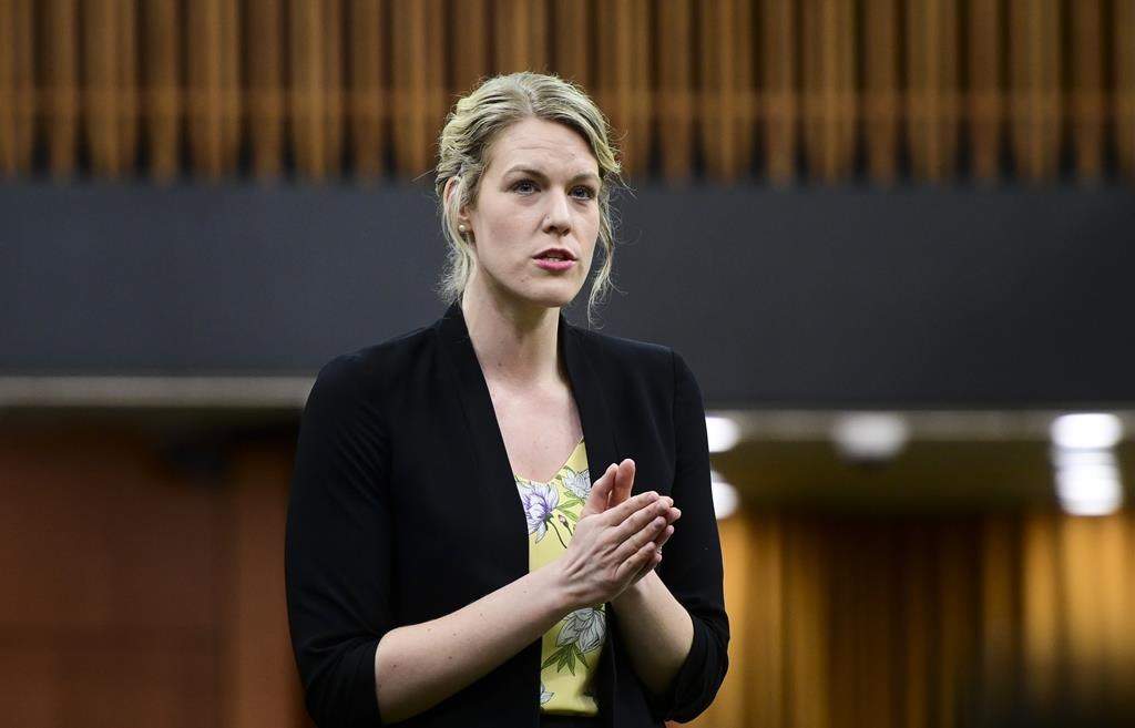 Conservative MP Rachael Thomas rises during question period in the House of Commons on Parliament Hill in Ottawa, Friday, June 4, 2021. An attempt by the Trudeau government to speed up controversial legislation to regulate online streaming services brought the House of Commons to a virtual standstill Friday. THE CANADIAN PRESS/Sean Kilpatrick.
