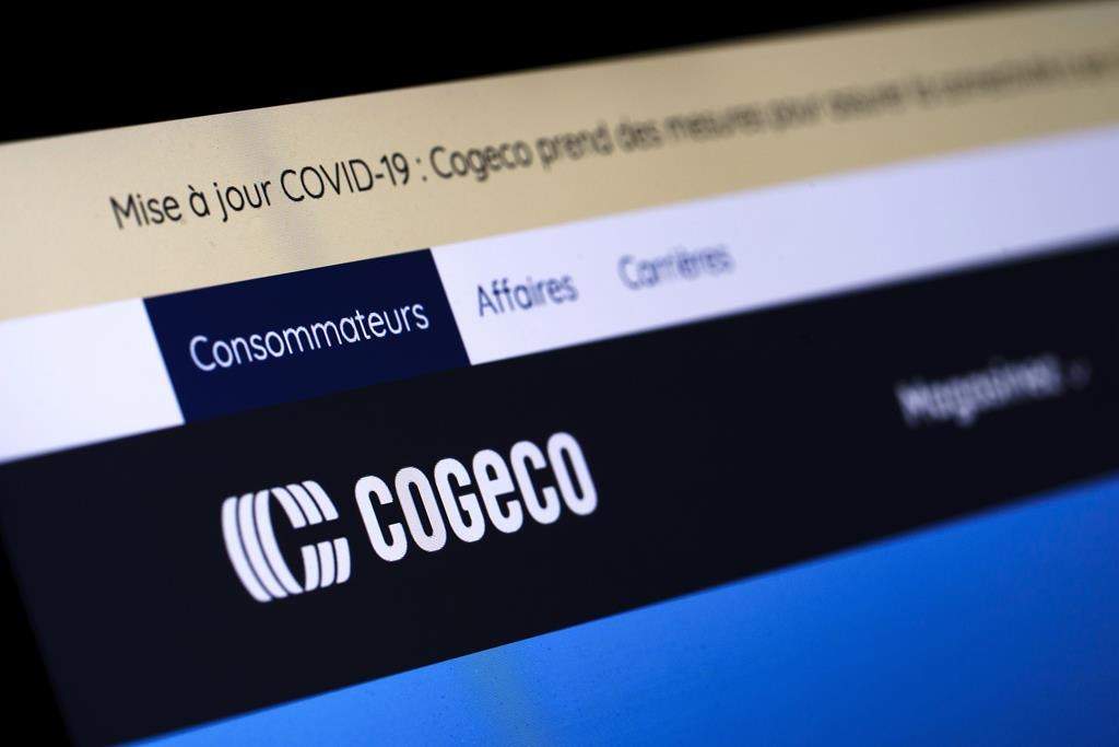 The French version of the COGECO website is seen in Montreal on Wednesday, September 2, 2020.