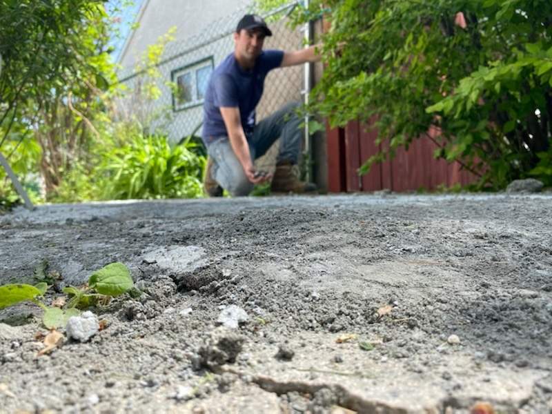 Fraser Jack was out of the city working Saturday when the cement start pouring into his home.