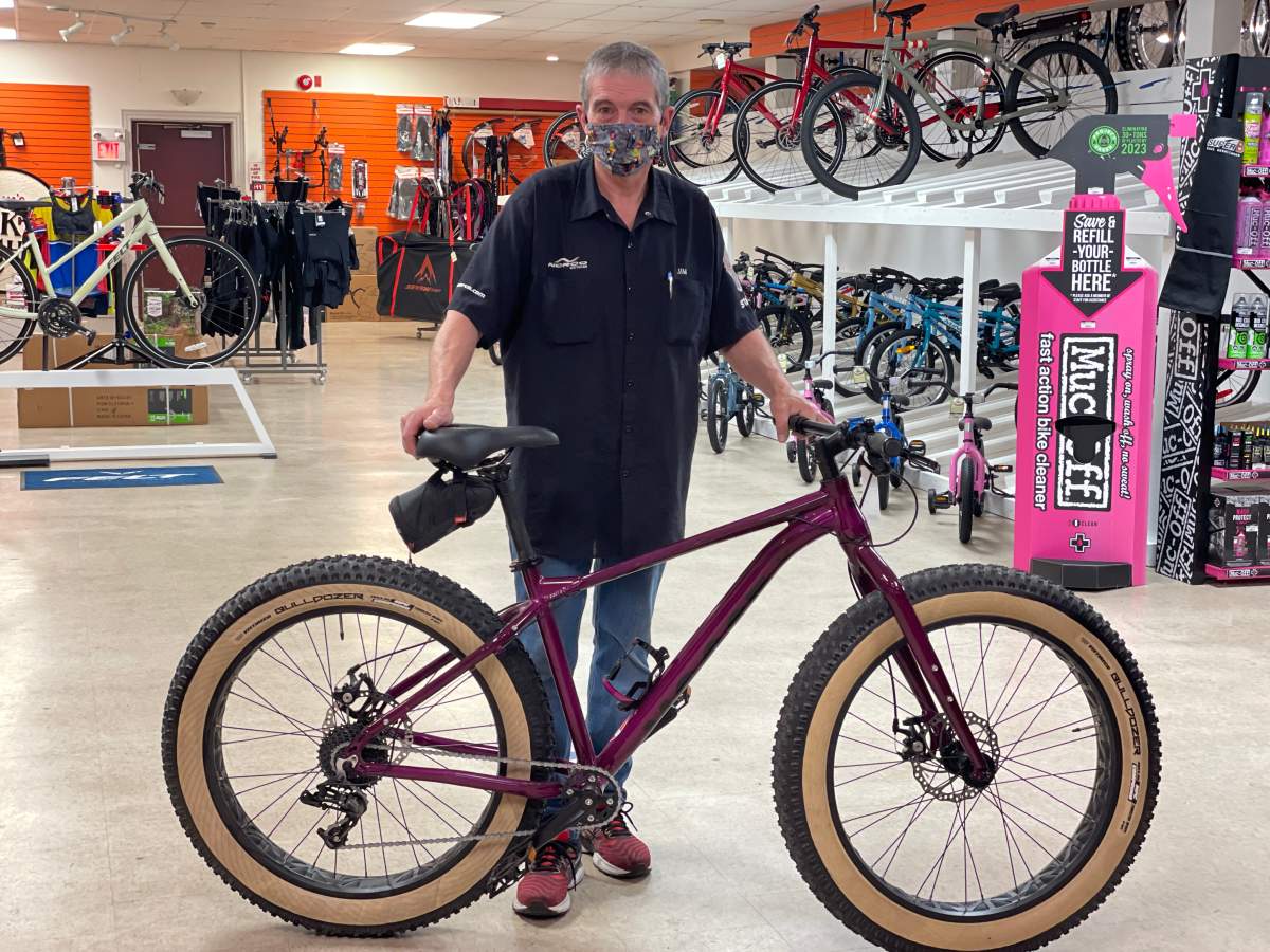 Jim Goguen, owner of Jim's Bike Shop .