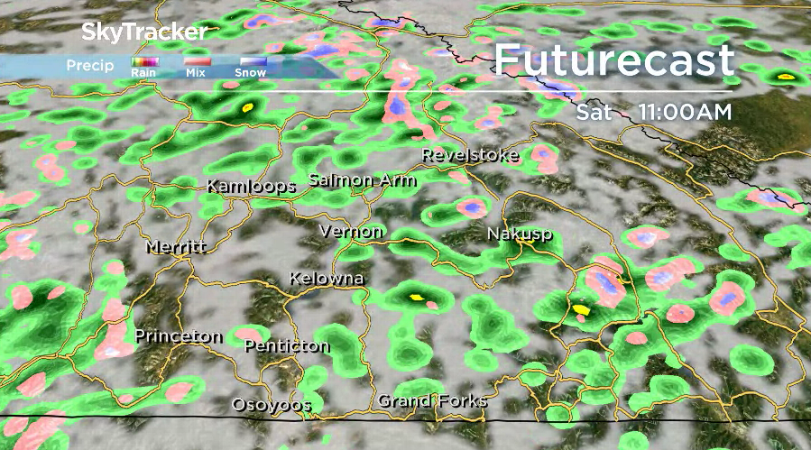 A chance of showers returns to the region on Saturday.