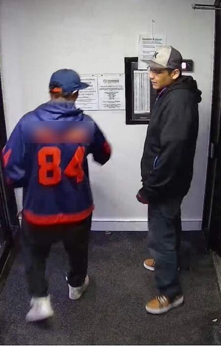 EPS is searching for a male suspect (right) involved in an aggravated assault and personal robbery crime.