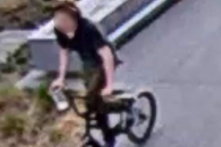 Global News has blurred the face of the suspect as its possible they could be underage, and thus protected by the Youth Criminal Justice Act.