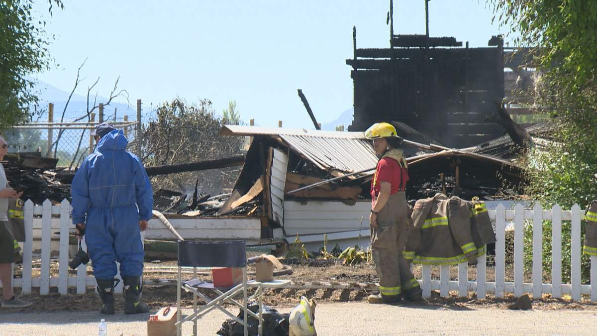 The Sacred Heart Church on Penticton Indian Band territory burns to the ground early Monday.