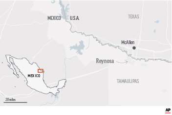 Law enforcement officials say gunmen aboard a number of vehicles have staged attacks in several neighborhoods in the Mexican border city of Reynosa.