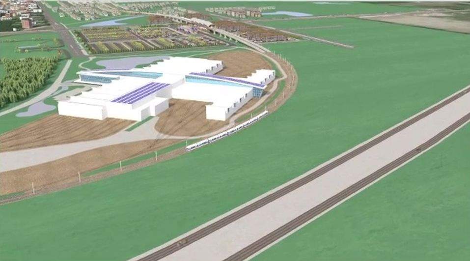 The Edmonton Transit Service’s planned LRT operations and maintenance facility in the Heritage Valley area.