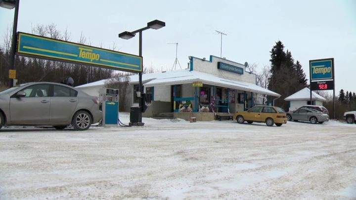 A January 2021 file photo of the Countryside Service gas station and convenience store in Lindbrook, Alta.